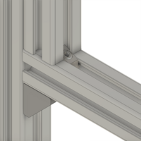 40-140-1 MODULAR SOLUTIONS ALUMINUM GUSSET<br>30MM X 30MM ANGLE W/HARDWARE